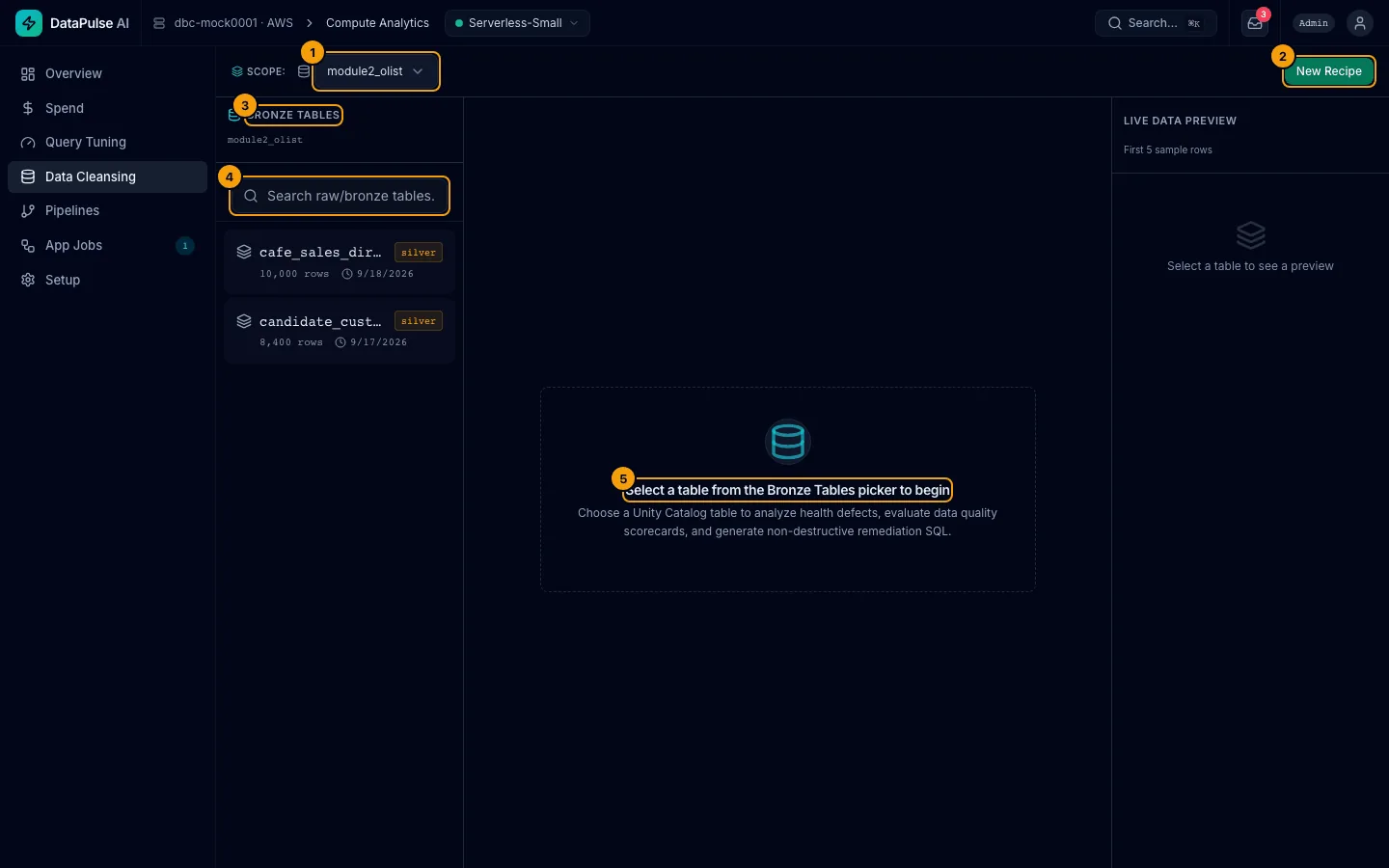 Source table picker