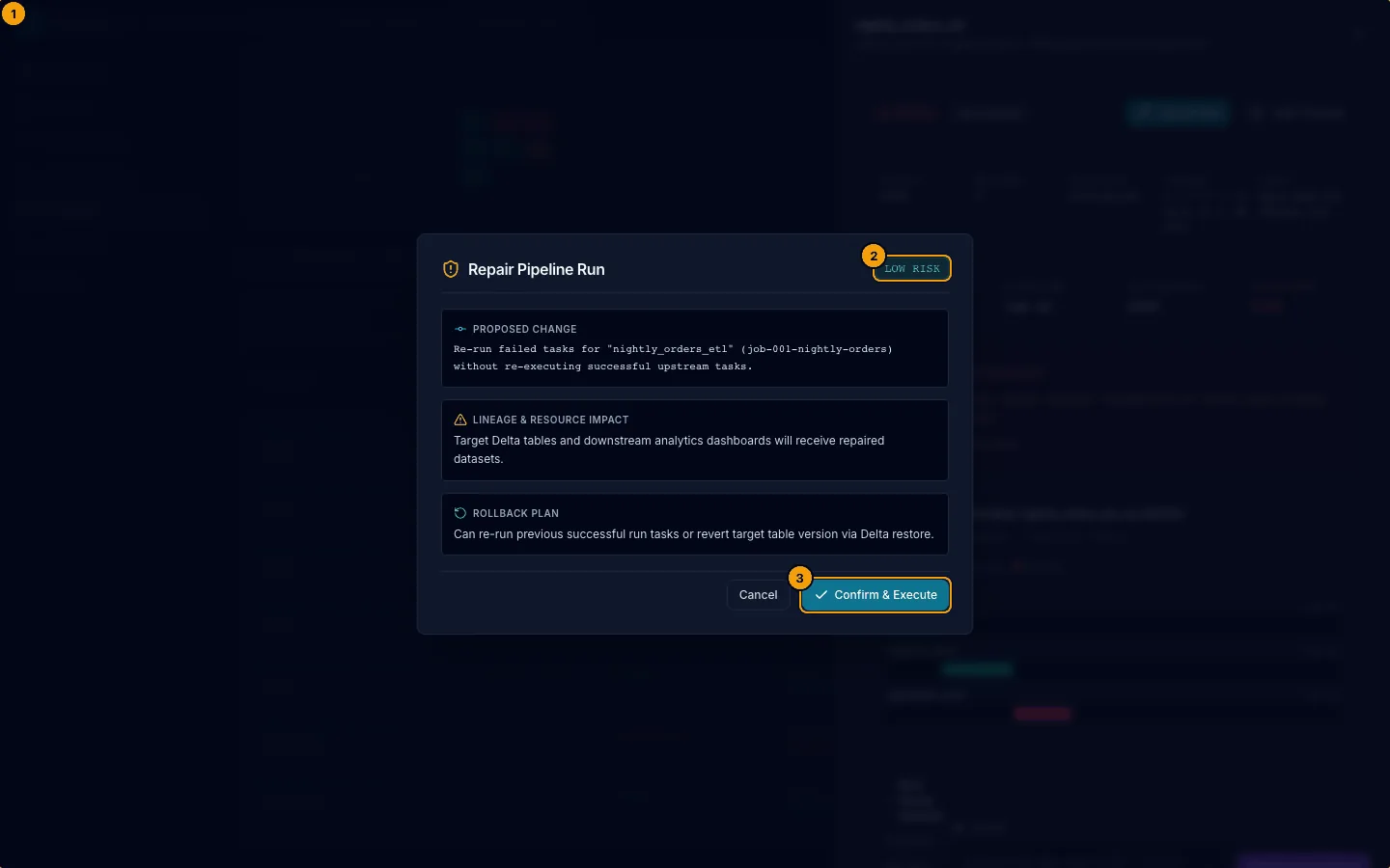 Repair dialog