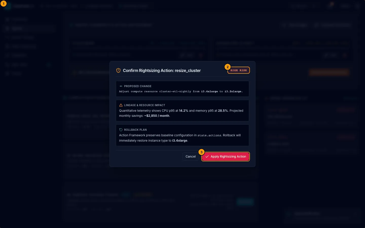Confirm dialog